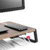 Wood Grain Monitor And Laptop Stands With 4 USB Charge - Image 4