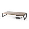 Wood Grain Monitor And Laptop Stands With 4 USB Charge - Image 2