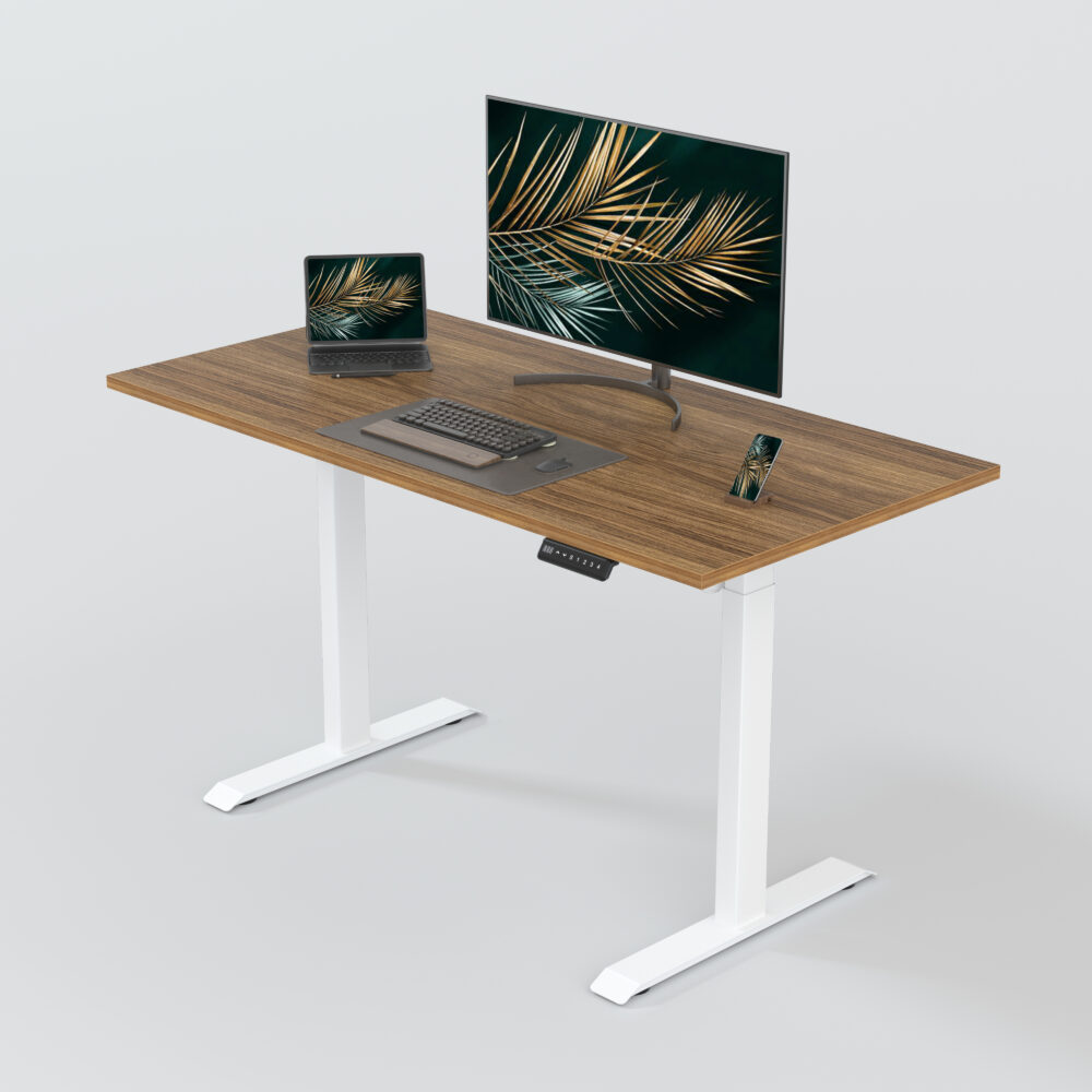 Single motor height adjustable desk with tabletop - Image 4