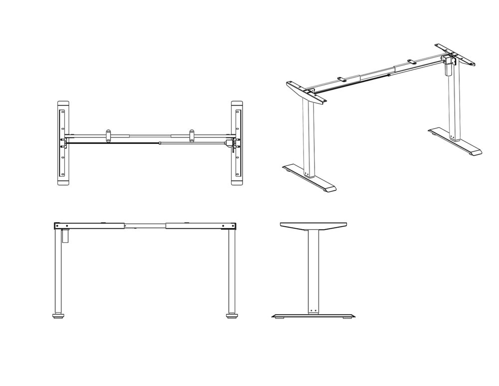 Single motor height adjustable desk-fast and easy installation - Image 4